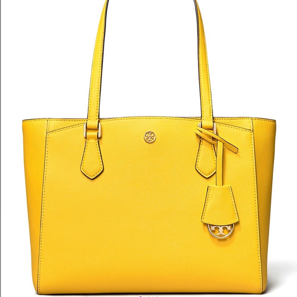Tory Burch Robinson Small Leather Satchel Tote Bag